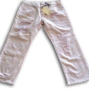 New with tags Litz Pink  destroyed Cropped s 4